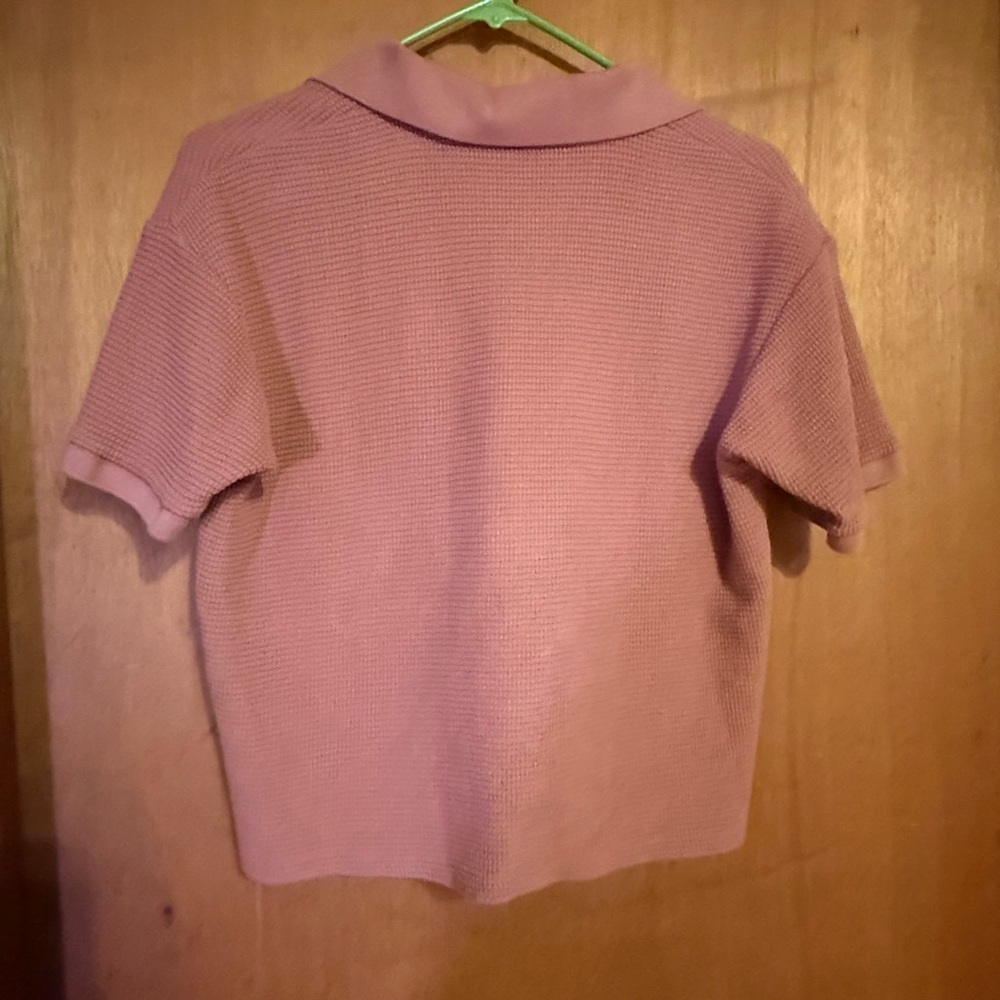 Zara Terracotta Textured Polo Shirt - Picture 2 of 8